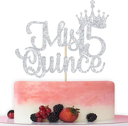 Mis membrillo 15 decoración para tartas de 15 años, decoración de pastel de feliz cumpleaños español de 15 años, decoración de fiesta de cumpleaños