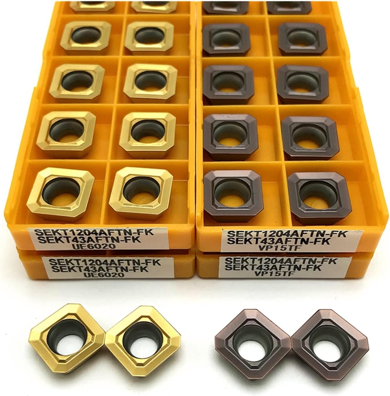 Milling Turning Tool Carbide Insert CNC Tool Lathe Tool Turning Insert (Angle : SEKT1204 UE6020, Shank Diameter : 10pcs)