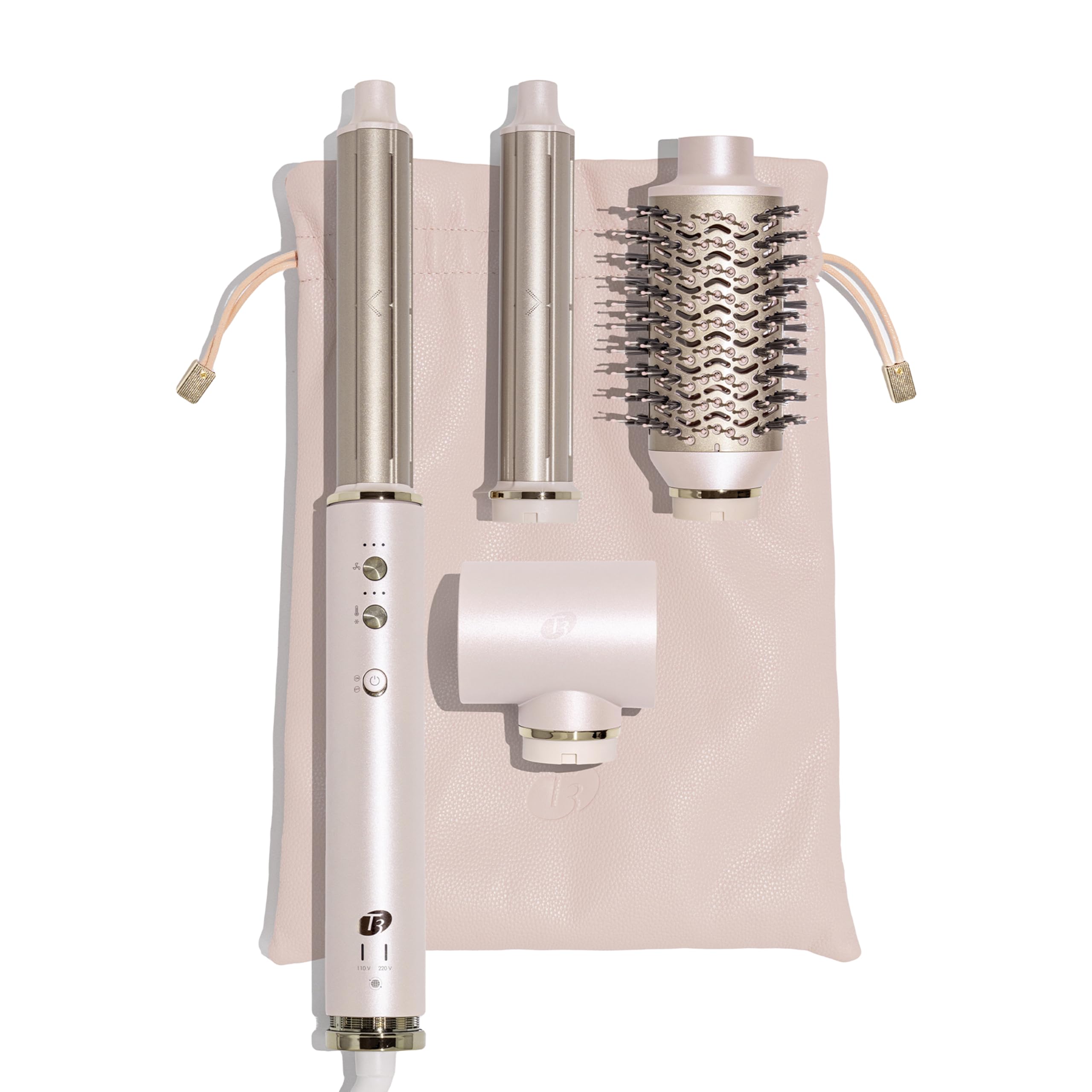 Photo 1 of Aire 360 Ceramic Dual Voltage Air Styler Blowout Kit with Curling Attachments, Oval Brush & Drying Concentrator | Fast, Healthy Blowouts and Long-Lasting Curls | for All Hair Types