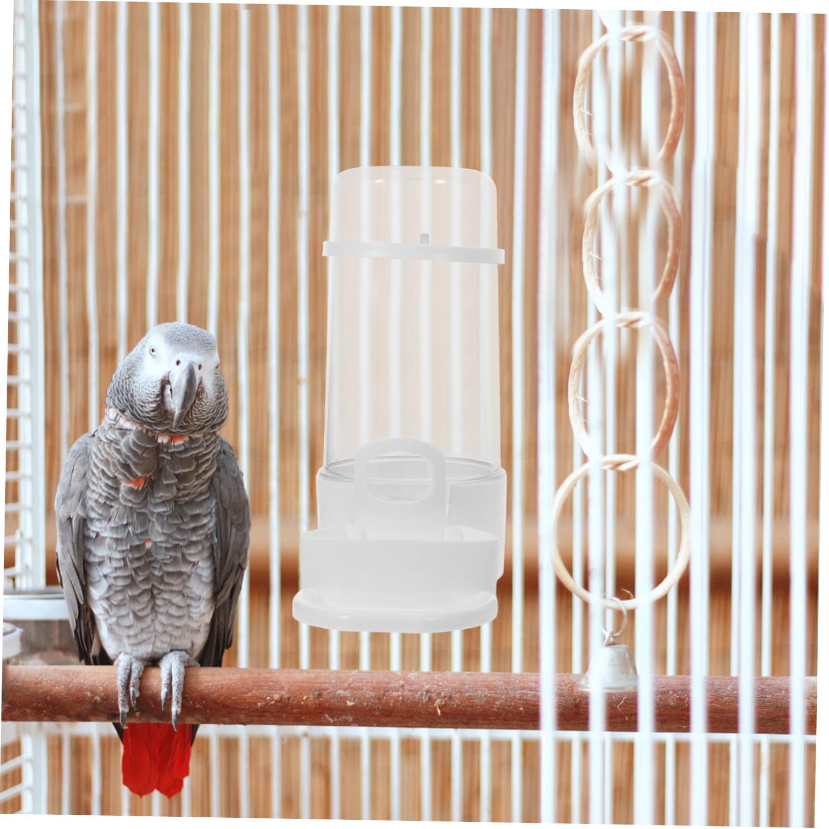 Dispenser Automatico Per Uccelli Abbeveratoio Per Pappagalli e Parrocchetti Facile Installazione Accessori Per Gabbie Per Uccelli Fornitura Continua Di Pulita