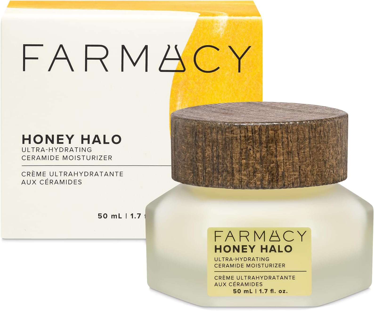 Ceramide Face Moisturizer - Honey Halo Hydrating Facial Moisturizer for Dry Skin - Plumps, Soothes + Restores Skin with Potent Ceramides + Buckwheat Honey for a Dewy, Healthy Glow (50ml)