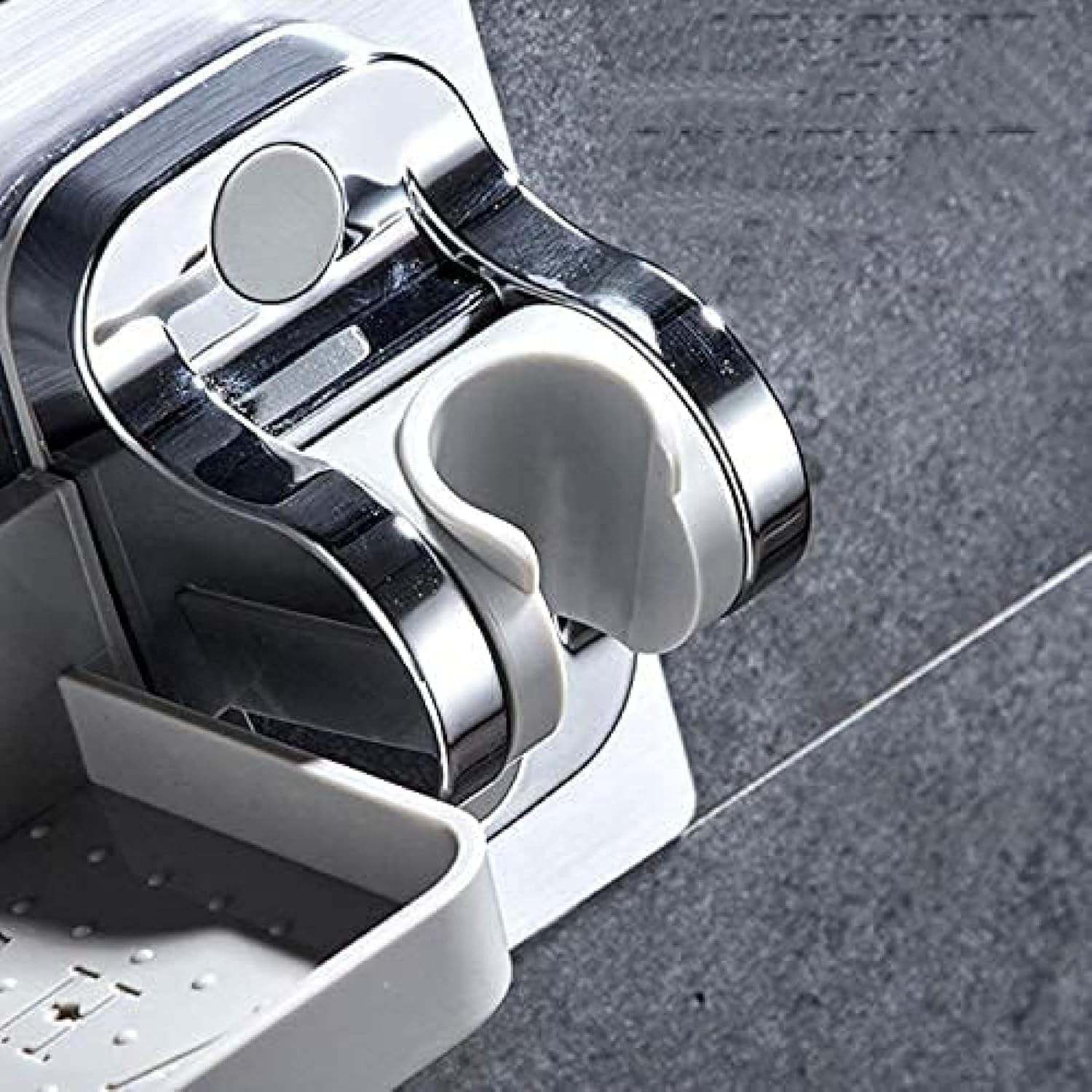 New Bathroom Shower Head Bracket Fixing Base Hook Punch-free Shower Fixing Frame Soap Box Nozzle Seat Bracket Shower Mounting