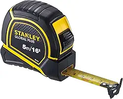 Stanley Trena Global Plus 5m, Ferramenta Essencial para Tirar Medidas com Precisão, Modelo 30-615