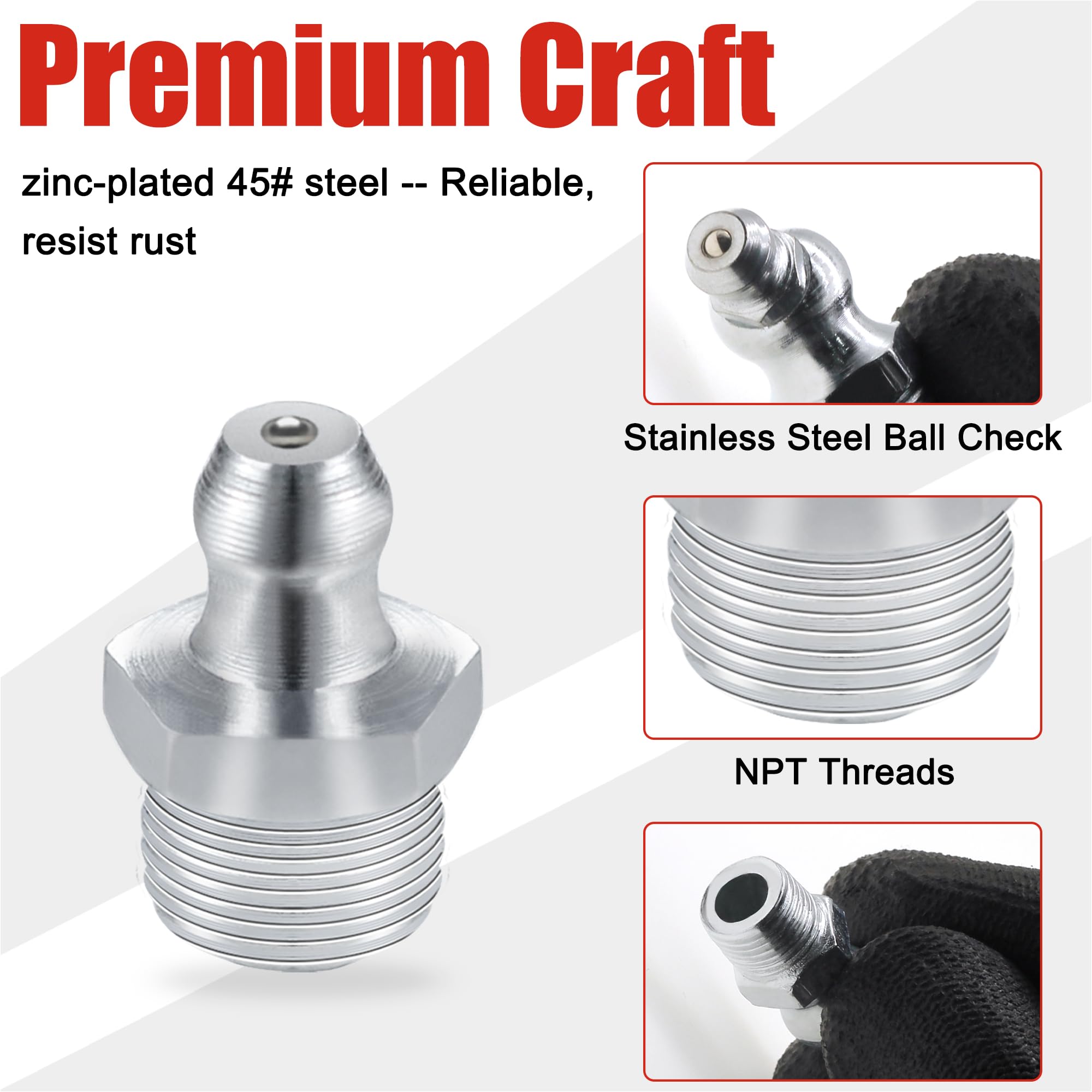 Amazon.com: AutoWanderer Tool 70pcs Grease Fittings, SAE and