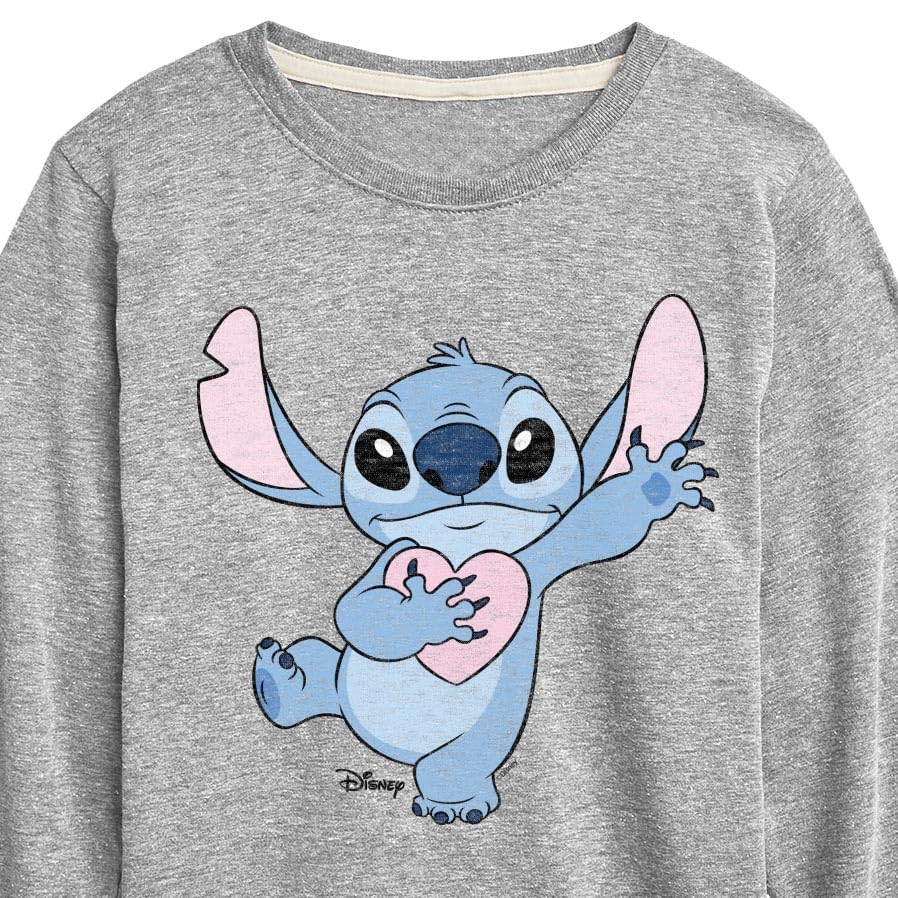 Disney - Lilo & Stitch - Stitch Hearts You - Toddler & Youth Long Sleeve Graphic T-Shirt3