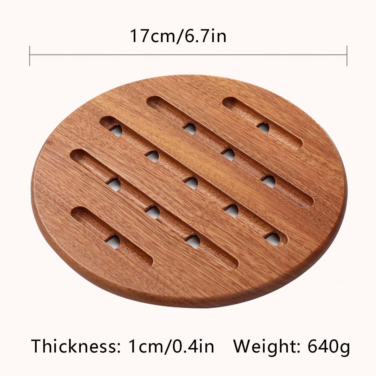Dessous de Plat en Bois Massif avec Support de Rangement,