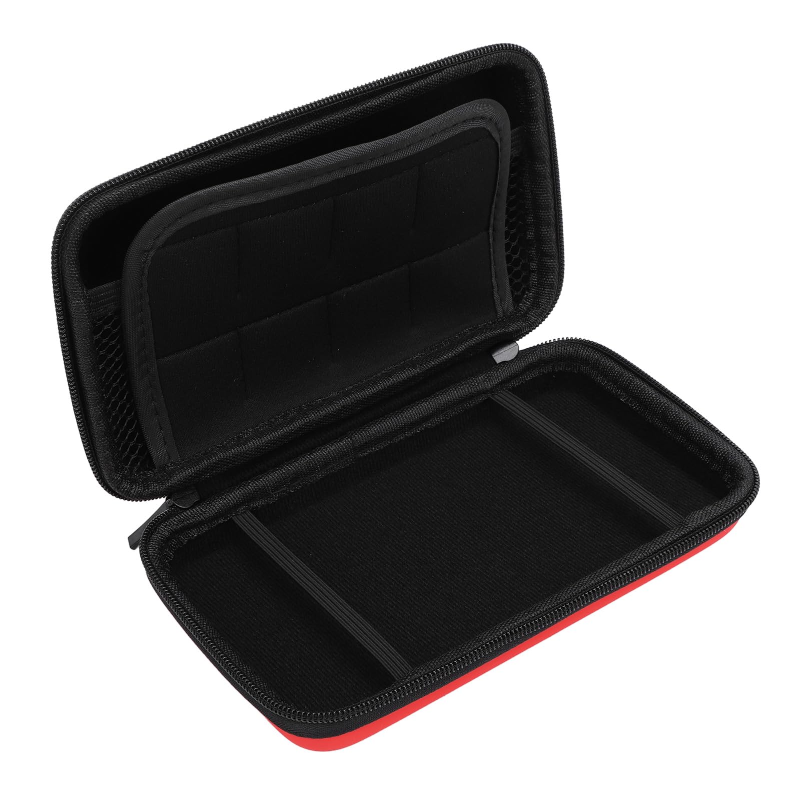 Annadue Custodia da Viaggio da Viaggio per Console per 2DS XL 2DS LL per 3DS 3DS, con Custodia da Viaggio Protettiva Rigida da 8 Slot (rosso)