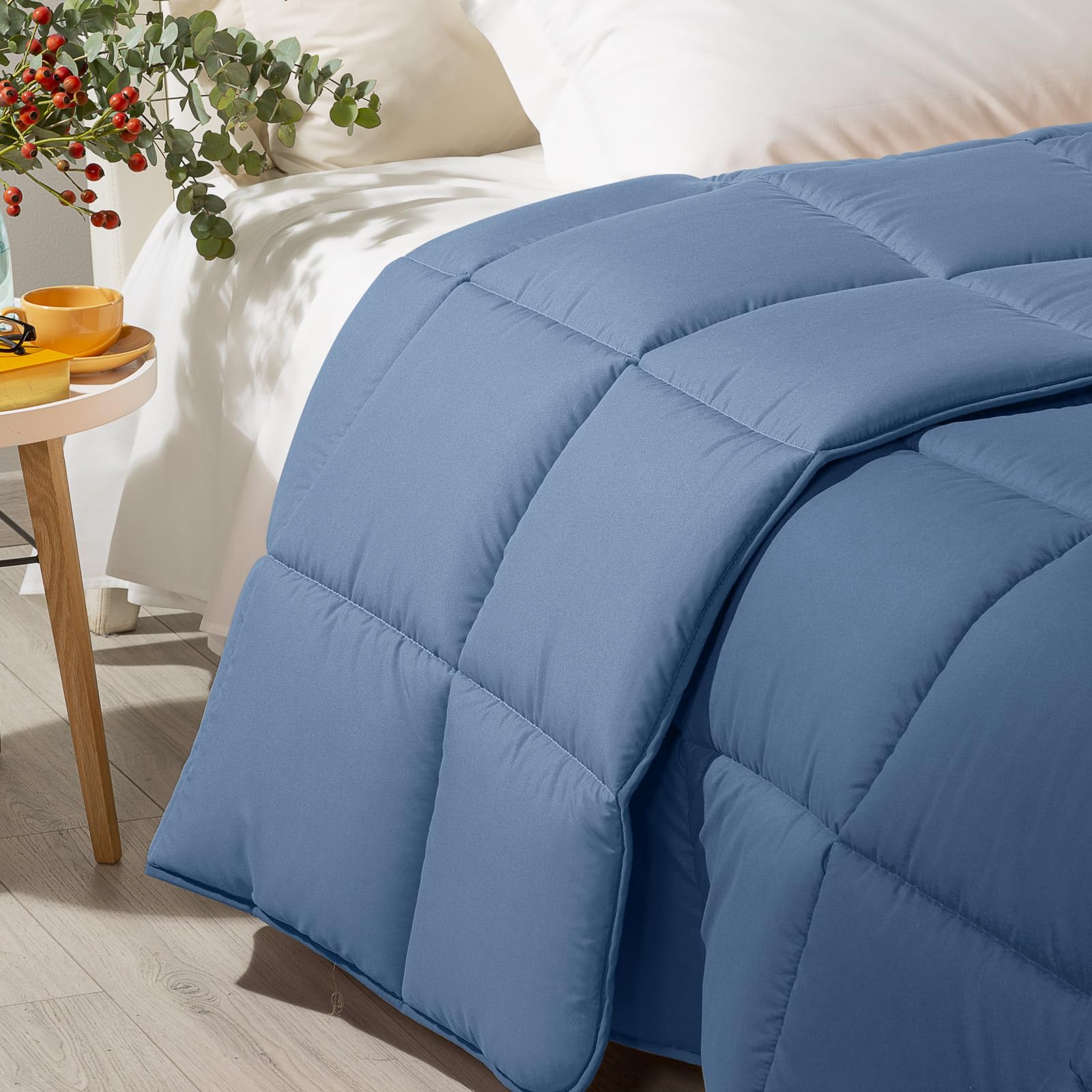 Caleffi 58029 Microfibra Modern Trapunta per Piazza e Mezza Letto, Avio (8175)