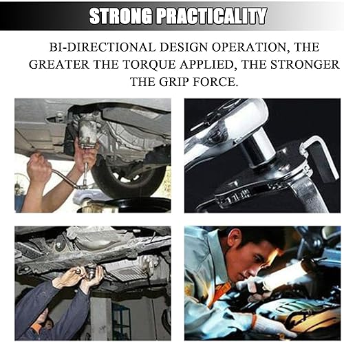 Miniatura 5 de Llave de filtro de aceite, ajustable de 3 mandíbulas para filtro de aceite, juego de herramientas para filtro de aceite de 2 a 4.2 pulgadas de