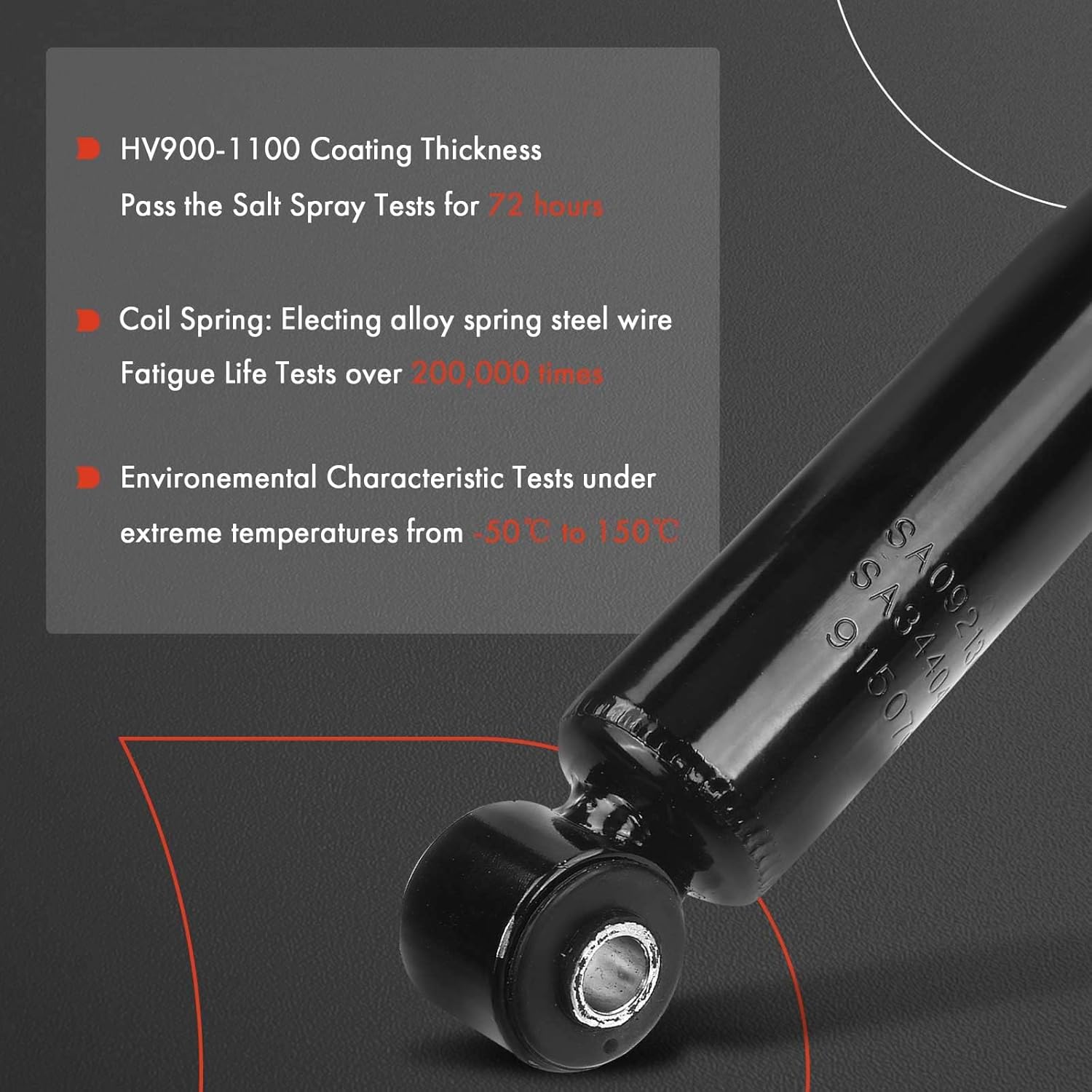 A-Premium Front Shock Absorbers Sturts Compatible with Ford F-150 F-250 1980-1996, F-350 1980-1997, Ranger 1983-1989 & Dodge Dakota 1997-2004, Durango 1998-2003