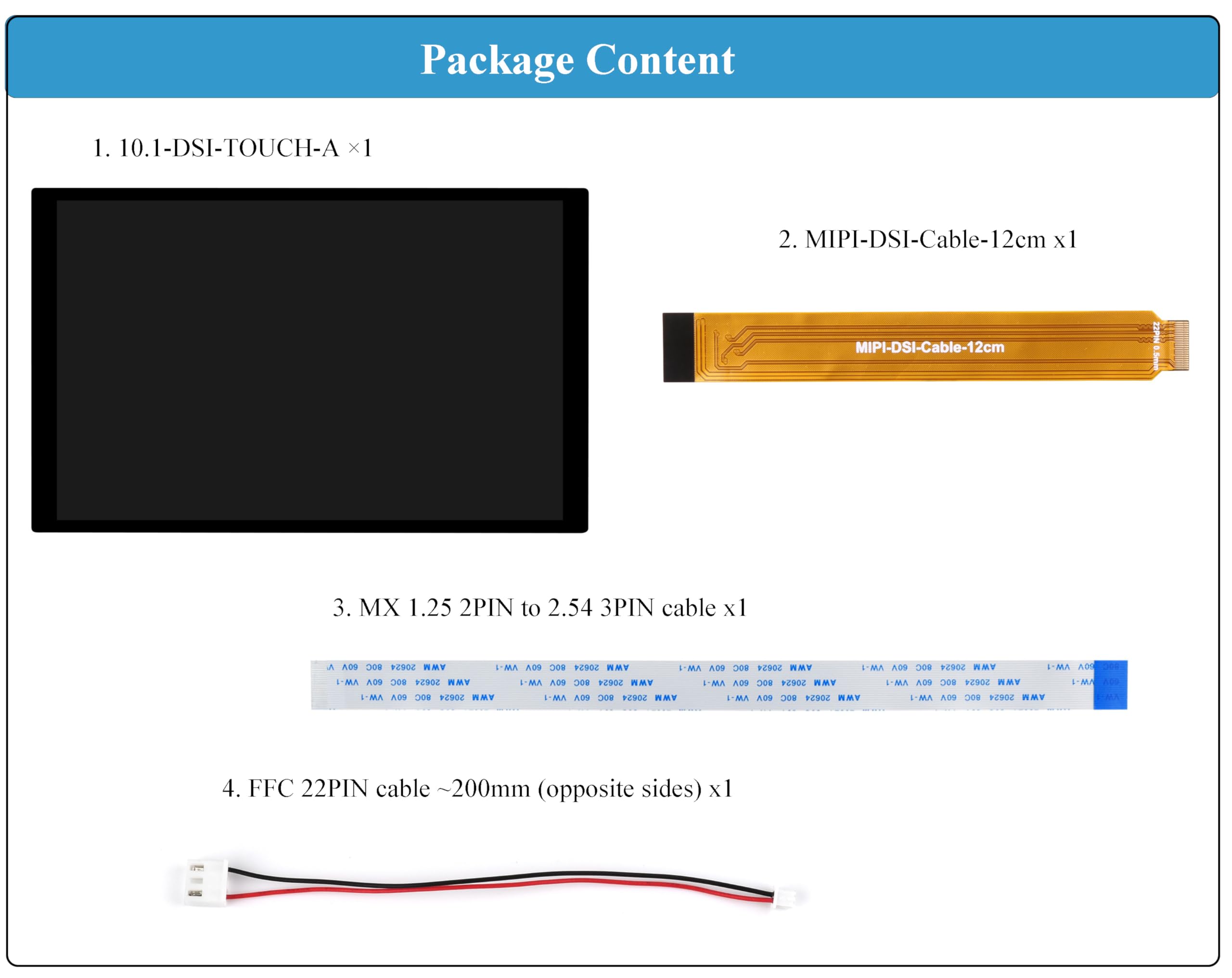 10.1’’ DSI LCD,10-Point Capacitive Touch Screen,800x1280 IPS Display Panel