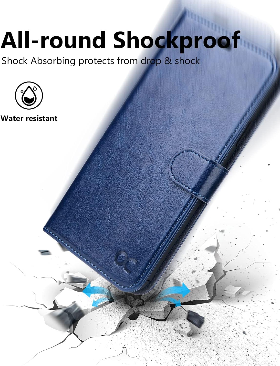 OCASE iPhone 11 Pro Case, iPhone 11 Pro Wallet case [TPU Inner Shell][Kickstand][Card Holders] Flip Leather Wallet Phone Case for The 5.8 inch iPhone 11 Pro-Blue