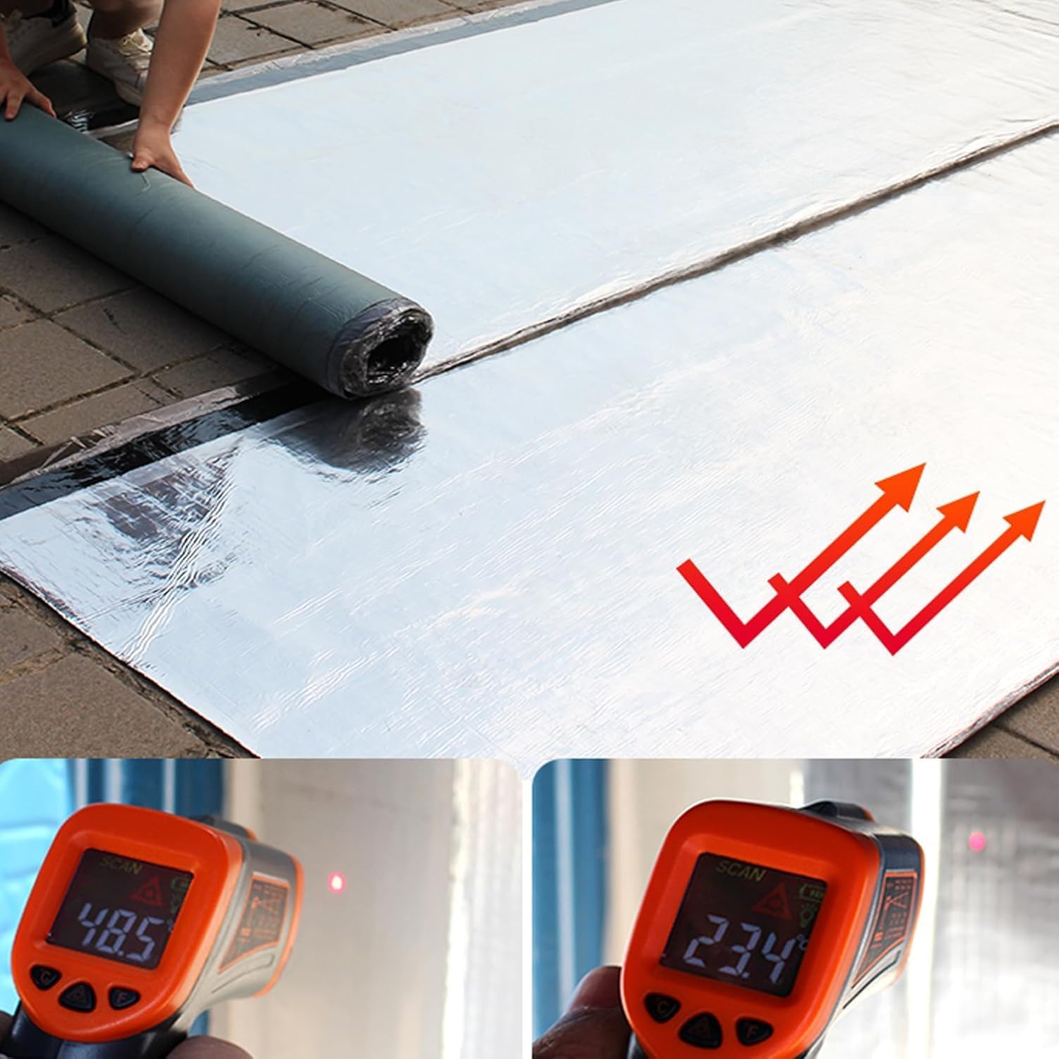 Bituminous Tape, Self Adhesive Aluminum Waterproof Sealing Tape for Ceiling Repair, Heavy-Duty Asphalt Repair Tape