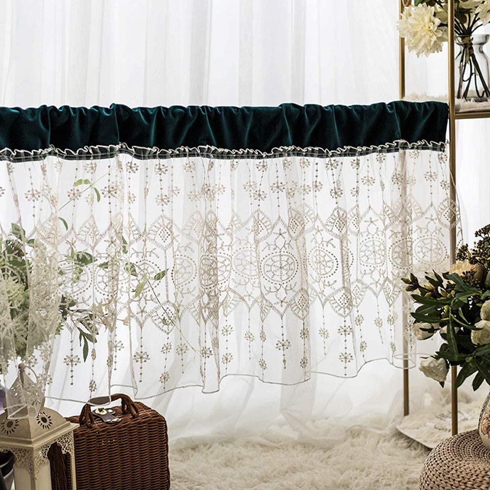 Net rideaux café tulle flanelle dentelle rideaux fenêtre cuisine salon
