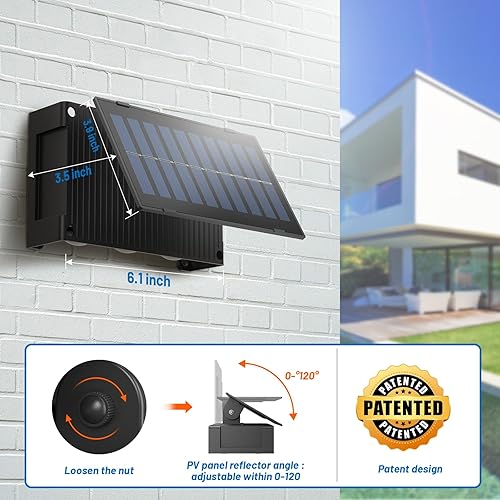 Miniatura 2 de Sunvivo - Luces solares de pared para exteriores, inalámbricas, impermeables IP65, panel fotovoltaico ajustable, lámpara de arriba y abajo, lámpara