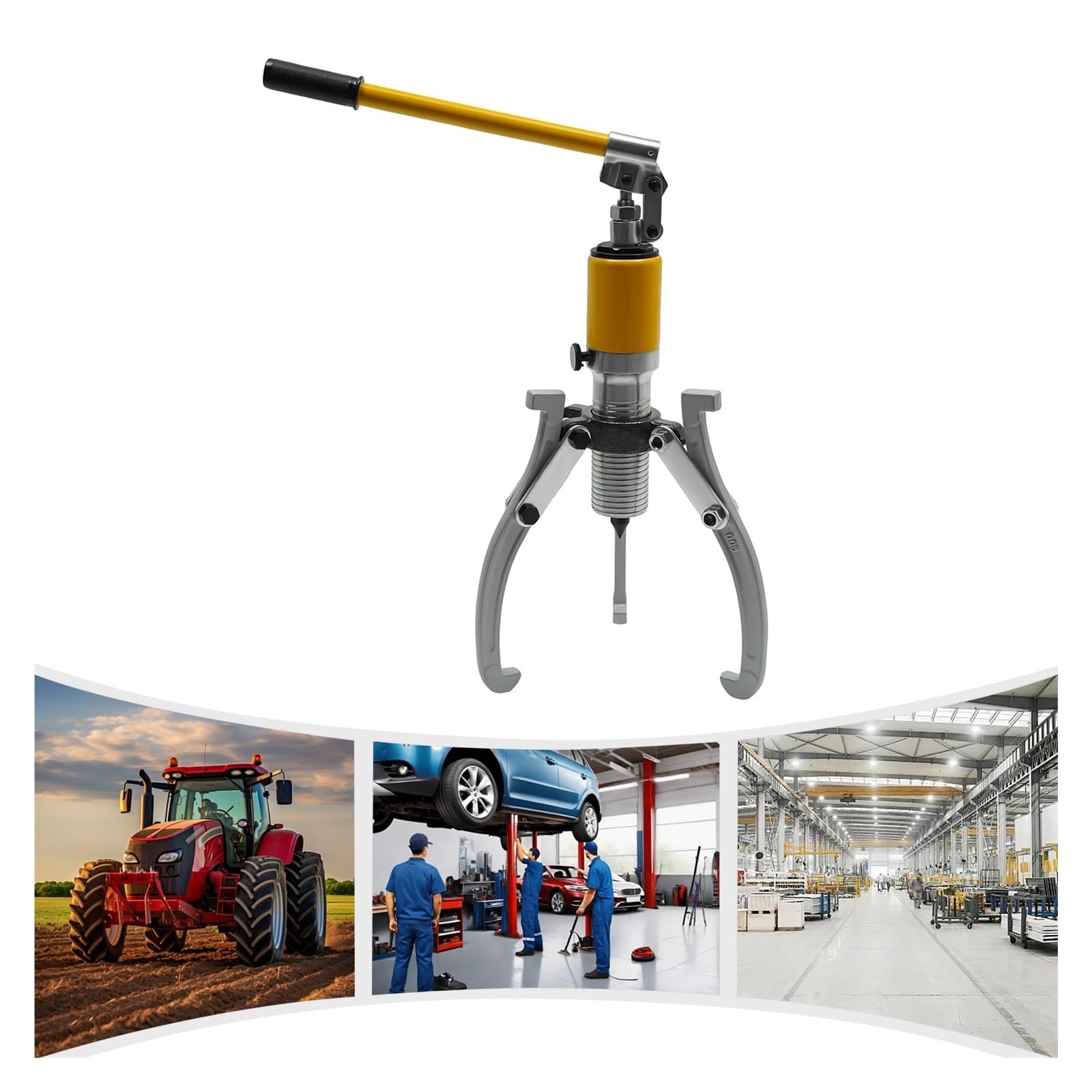 Hydrauliczny Ściągacz Zębaty 15T Z 3 Szczękami, Łożysko Ze Stali Węglowej Regulacją Rozstawu I Wysięgu Pierścień Wewnętrzny Do Warsztatów Maszyn Rolniczych łAtwa ObsłUga