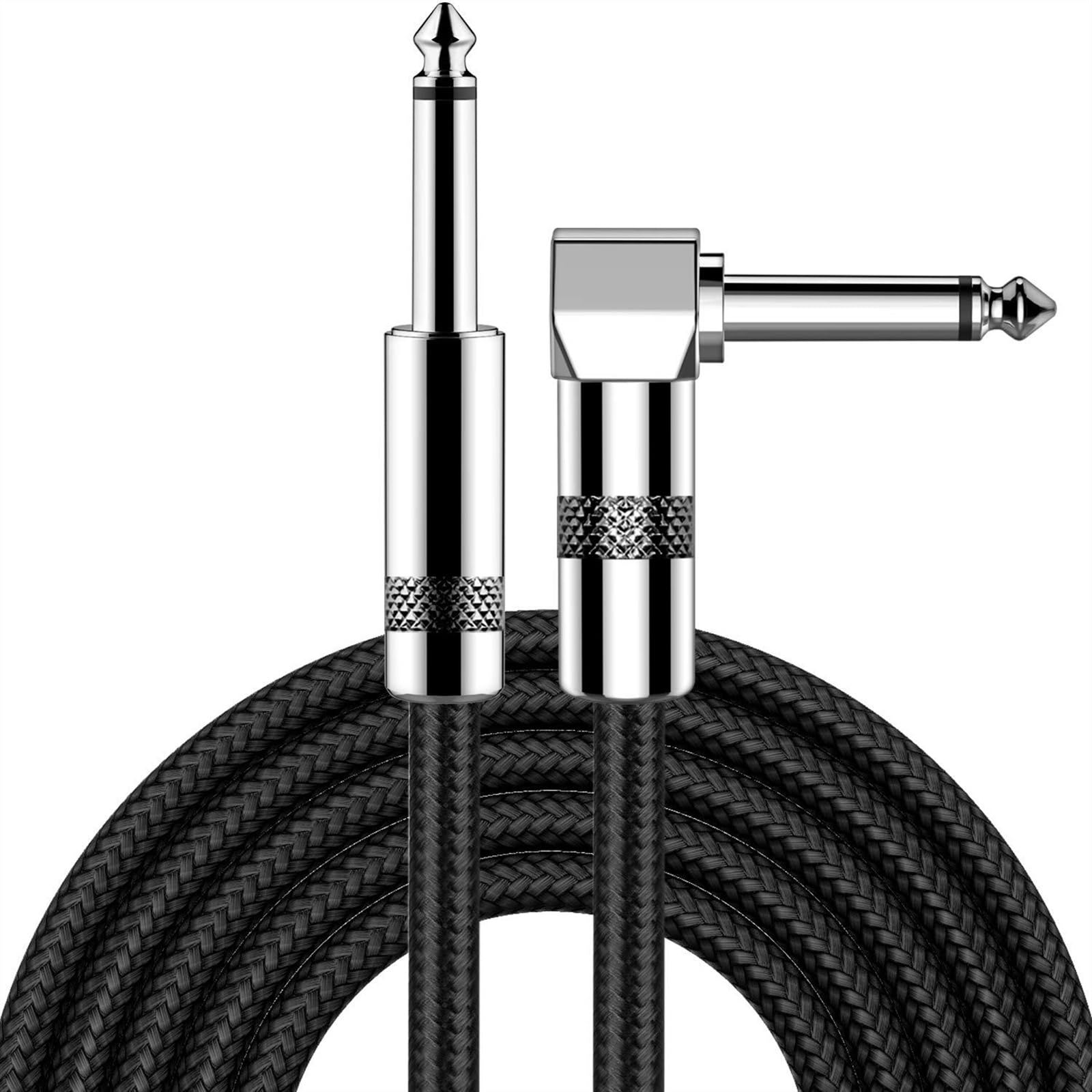 akcesoria do gitary Kabel Gitarowy Kabel Audio Do Gitary Elektrycznej Przewód Wzmacniacza Instrumentu Basowego 1/4 Kąt Prosty (Color : 5m)