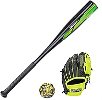 Ortiz34 Youth T-Ball Set by Big Papi: 25" Aluminum Bat -10 Drop, 9" Lightweight Glove, Foam Core T-Ball, Graffiti Print