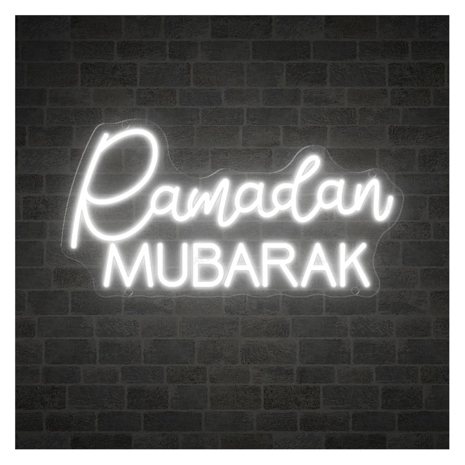 insegna al neon Decorazione luminosa al neon Ramadan Mubarak per insegna 28 cm x 40