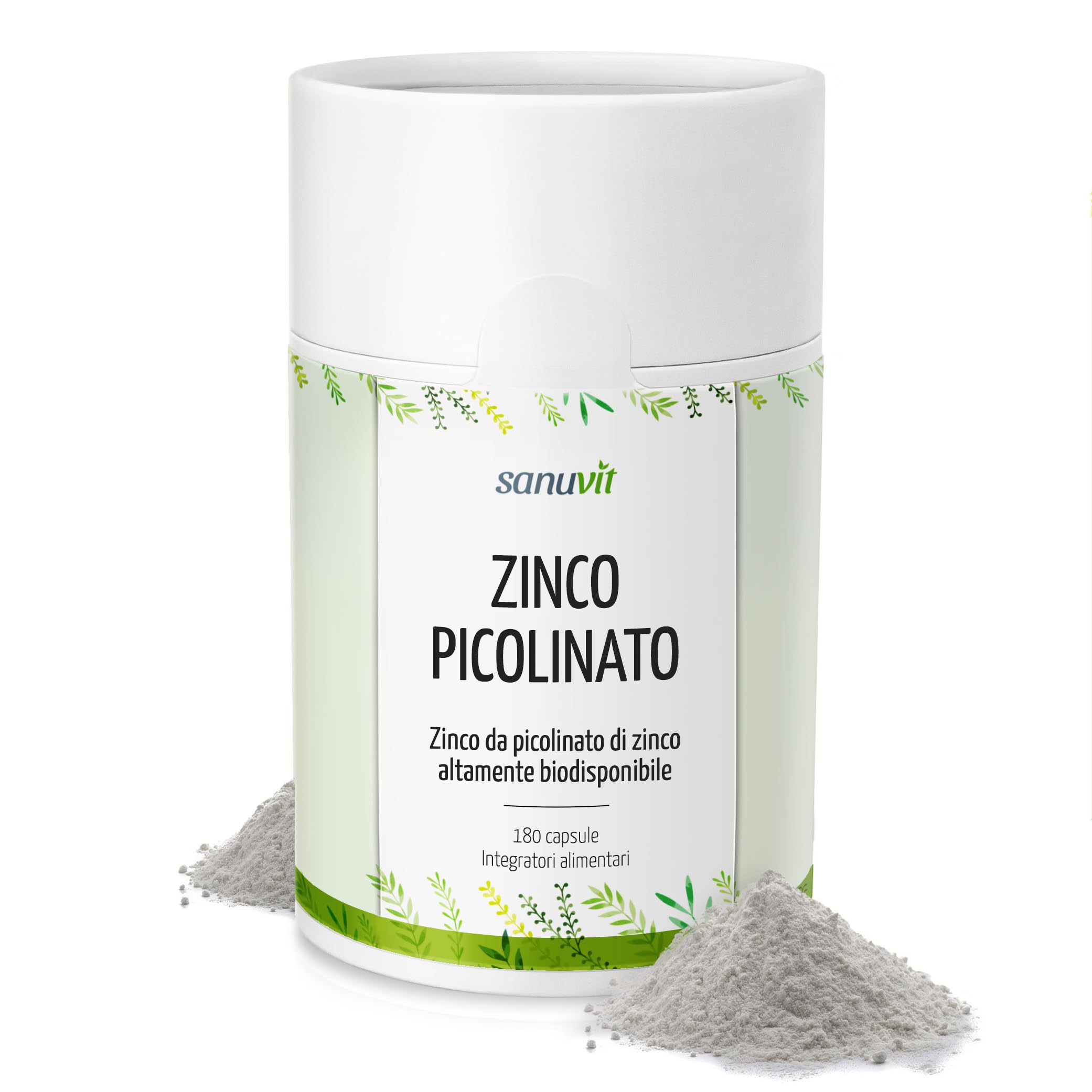 Sanuvit® - Zinco 30 mg per capsula | 180 capsule | Dose alta | Zinco da zinco pi