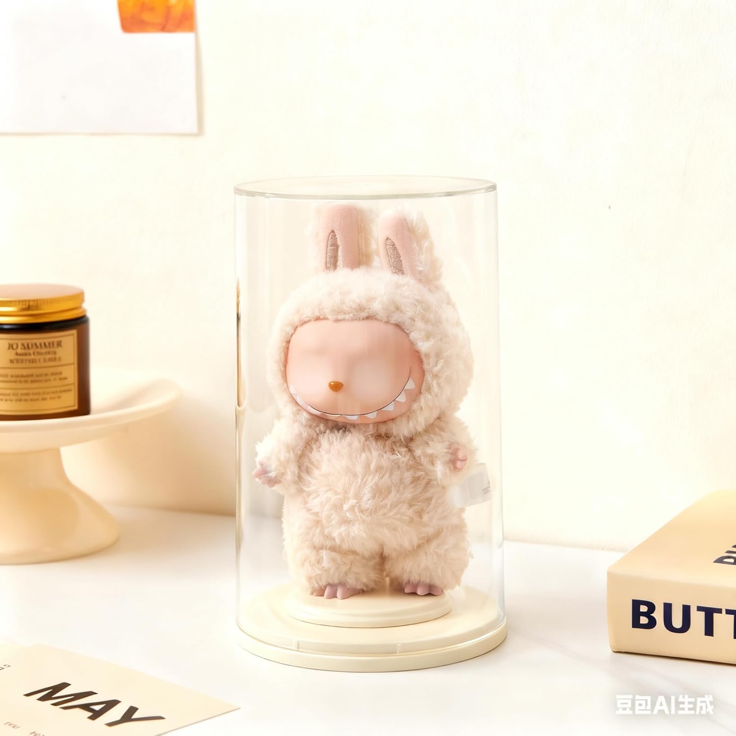 Display Case Compatible with Labubu - Stackable Organizer for 15-17cm Dolls & Accessories