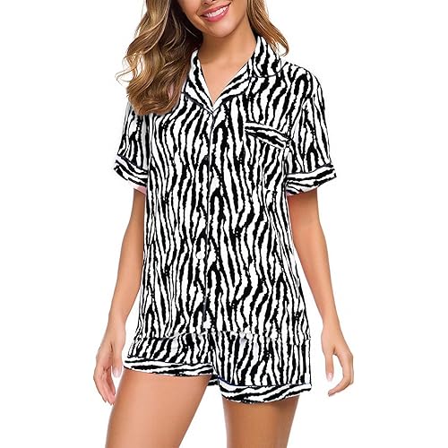 Pajamas Women's Summer Short Sleeved Lapel Shirt Set Shorts Plus Size Home Clothes