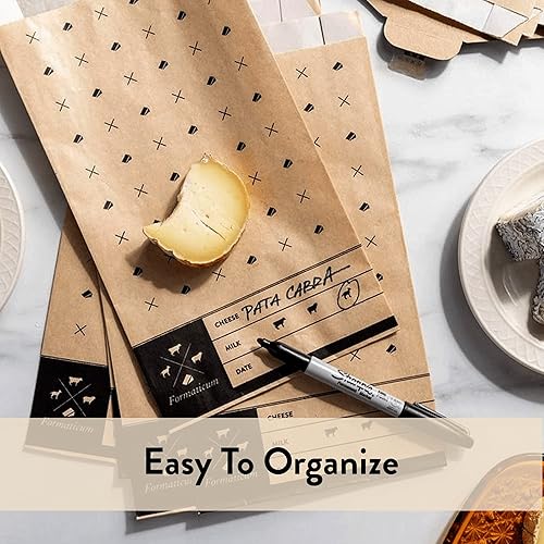 Miniatura 9 de Formaticum - Bolsas de almacenamiento para queso, mantener la charcutería fresca, bolsas de papel de cera