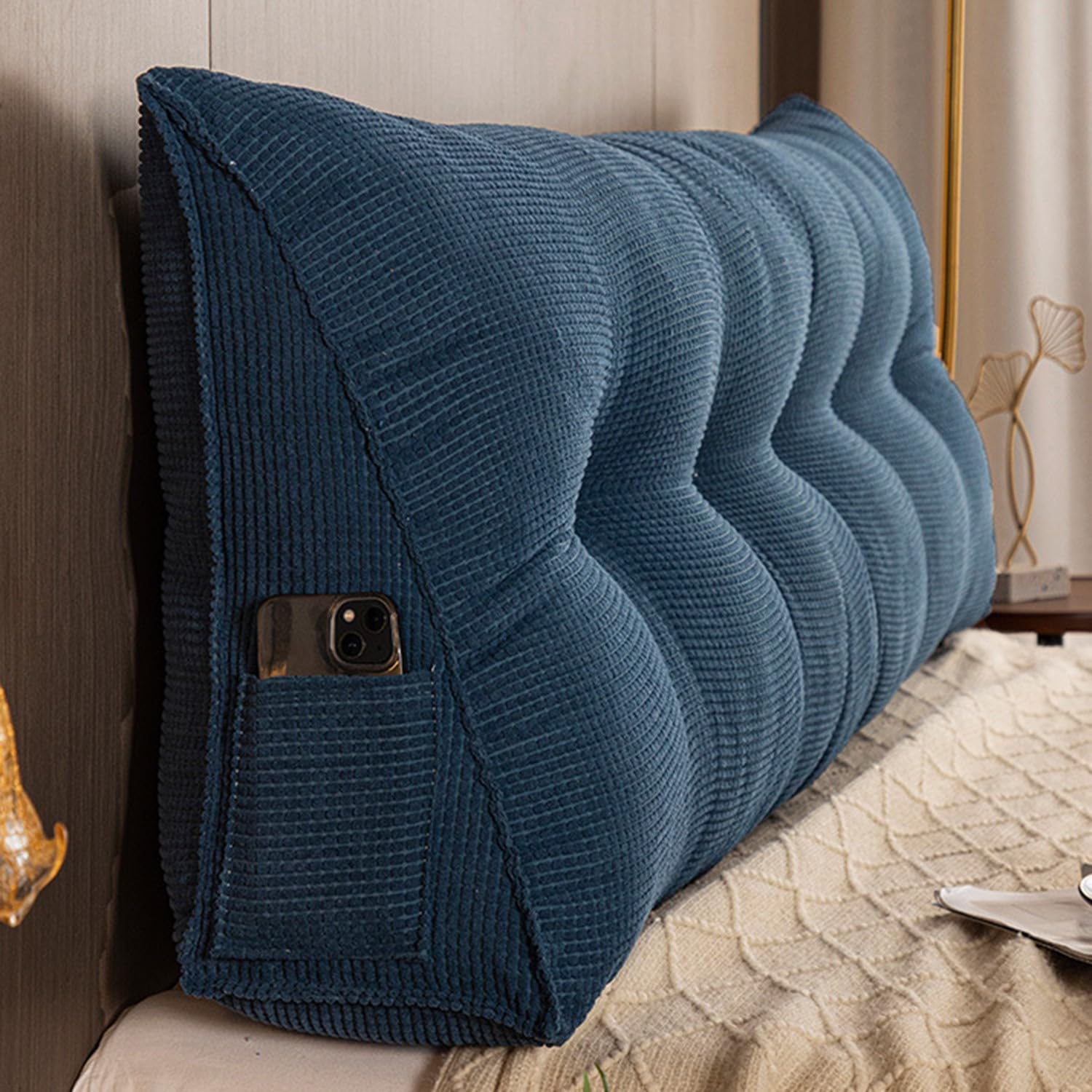 ZTGL Keilkissen Rückenlehne 180cm - Großes Lesekissen Mit Nackenstütze Für Bett