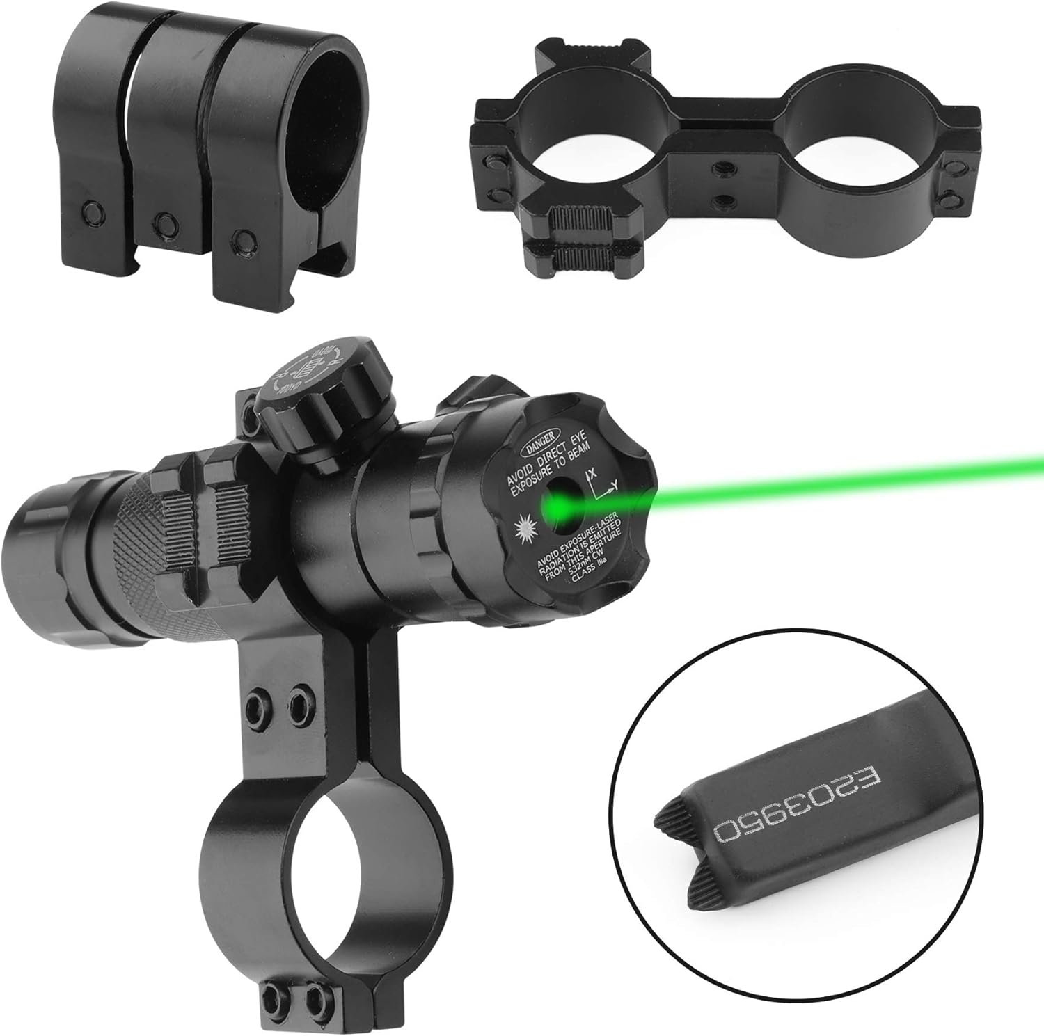 Hunting Rifle Green Laser Sight Dot Scope Adjustable with Mounts, Include Battery, Black : Sports & Outdoors