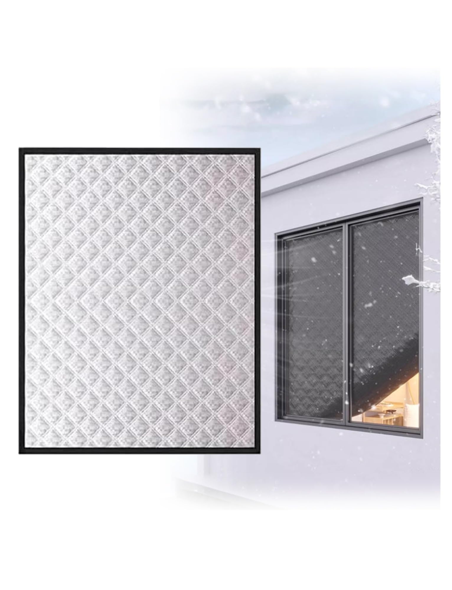 Kit d'isolation de fenêtre amovible 150x280 rideau thermique hiver anti froid