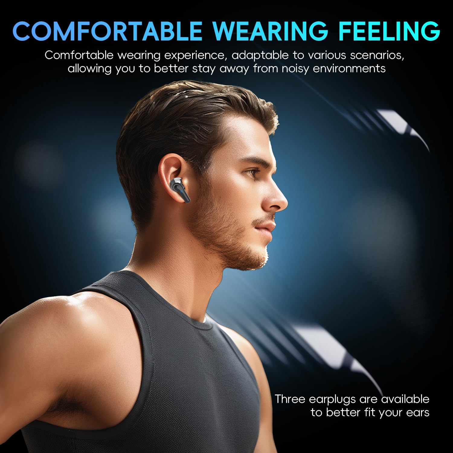 Cuffie Bluetooth, Auricolari Bluetooth 5.3 Wireless, Auricolare USB C CVC Cancellazione Rumore, 5-7 h per tre volte Cuffiette Hi-Fi Senza Fili, Senza Filo for iOS Galaxy Xiaomi OPPO Android