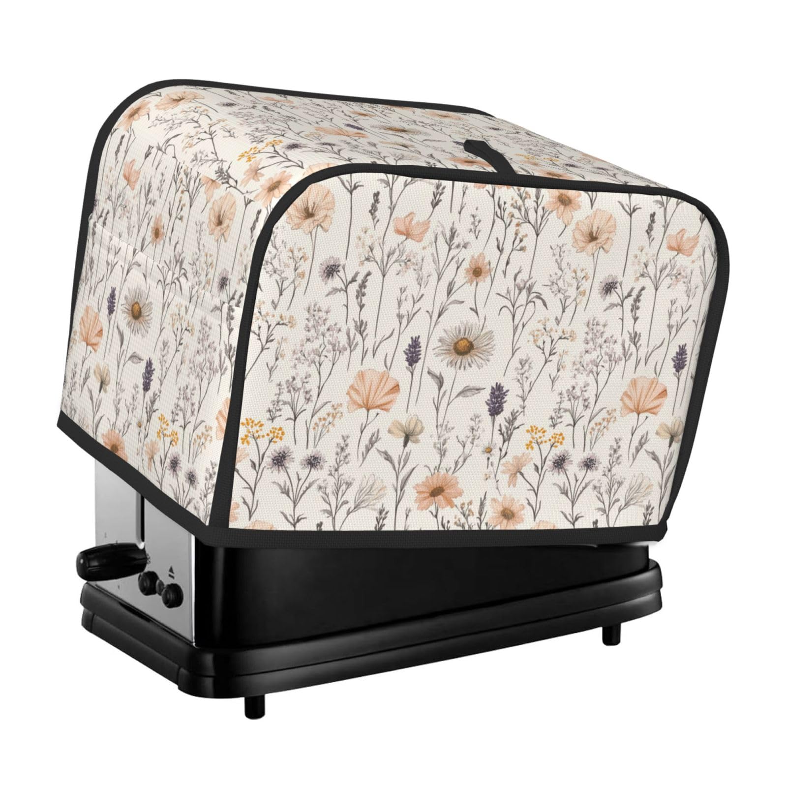 Toaster Cover 2 Slice Vintage Botanical Flower Leaf Kitchen Small Appliance Covers with Pockets Dust and Fingerprint Protection-image-46