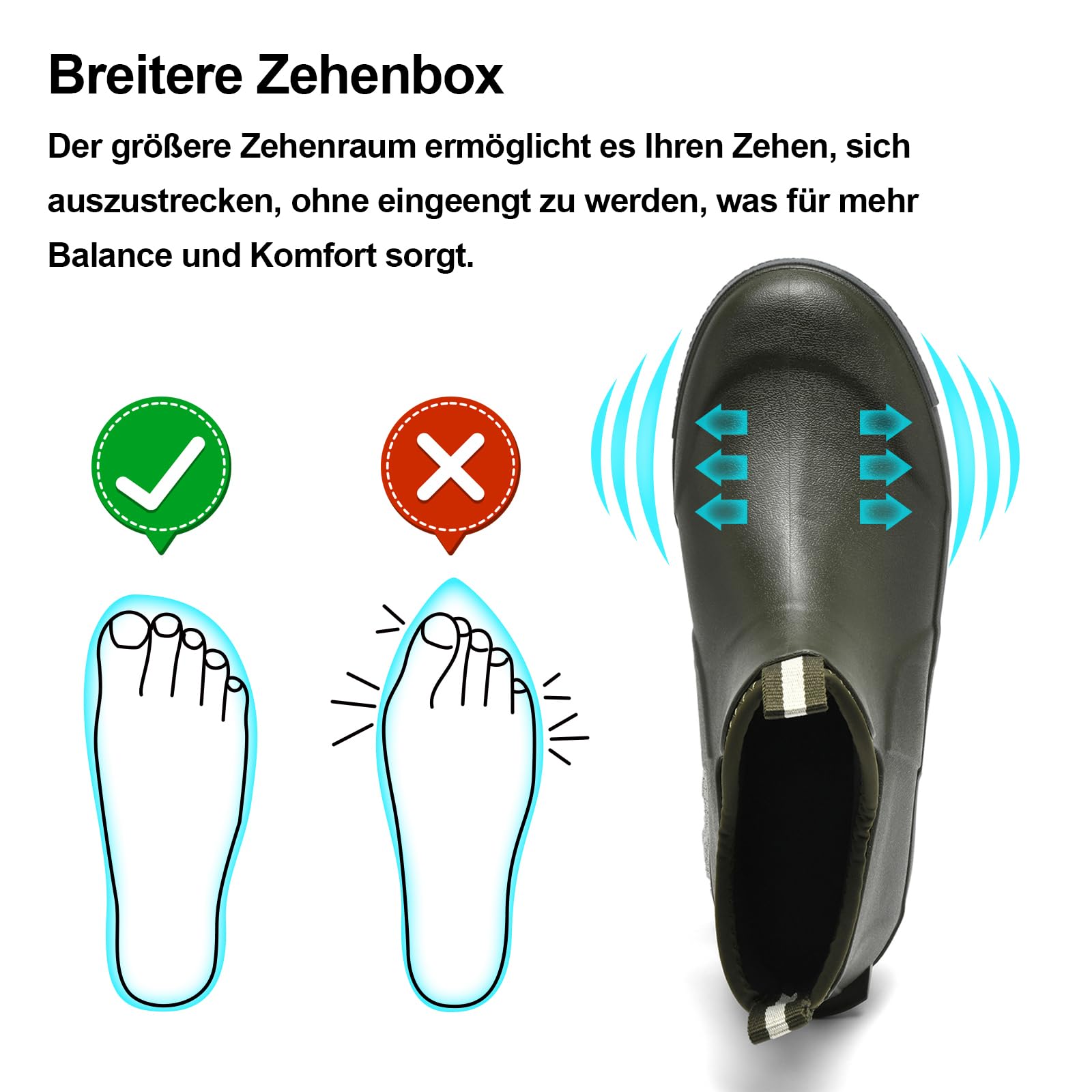 Gummistiefel Herren,Gartenschuhe herren Kurze,Chelsea Boots Damen,Gummistiefel Halbhoch,Deckstiefel​ Wasserdicht Rutschfest Geeignet Regentag Reisen Angeln 40-46EU