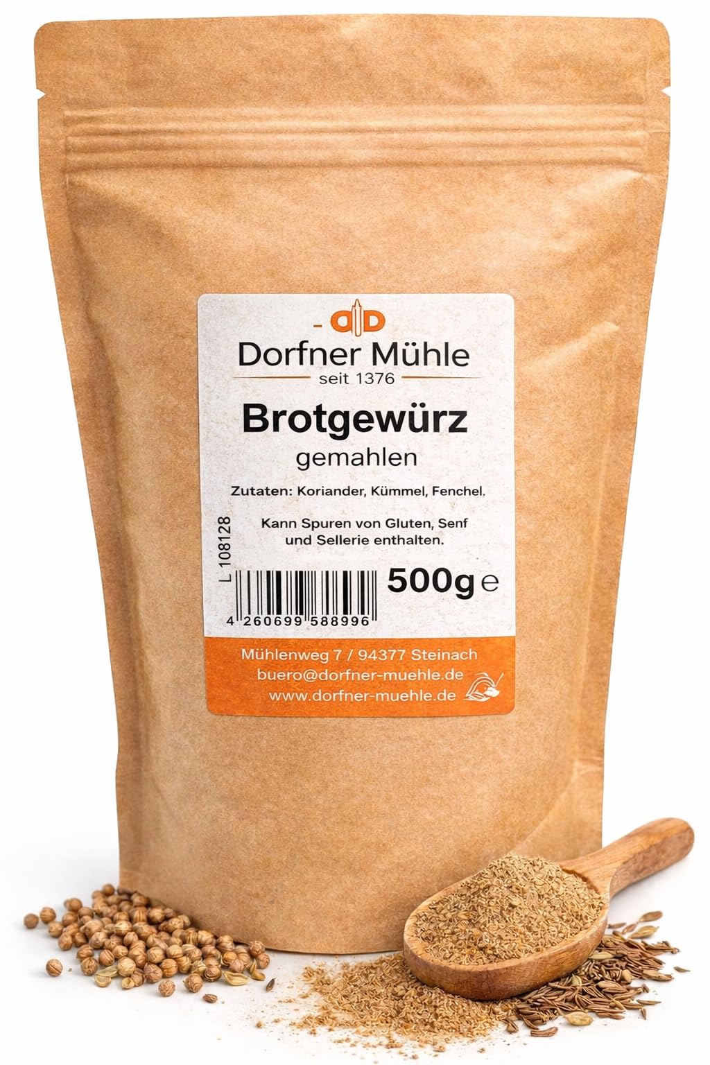 Brotgewürz - Dorfner Mühle - Fein gemahlene traditionell überlieferte Gewürzmischung aus Bayern