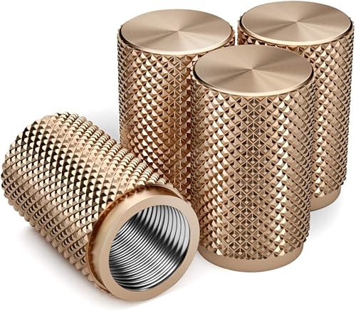 STEEL HAWK Tapas de válvula de aire para neumáticos, acero inoxidable mecanizado CNC de precisión, diseño moleteado extendido, metal a prueba de