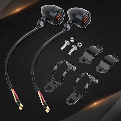 Miniatura 6 de Luces intermitentes NTHREEAUTO para motocicleta, faros intermitentes de LED, de aluminio y resistentes al agua, luces indicadoras universales,