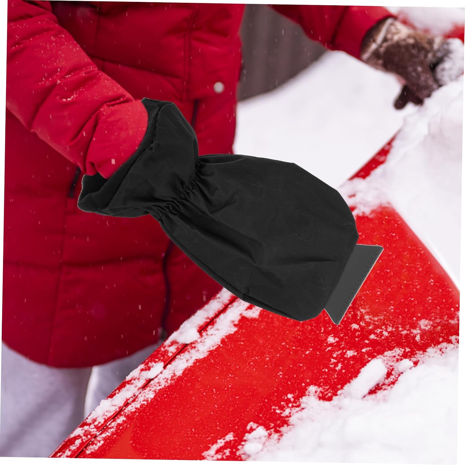 SUPVOX Ergonomic Ice Scraper Snow Brush for Snow Cleaner Windshield Brush Mitt Type Ice Removal Tool