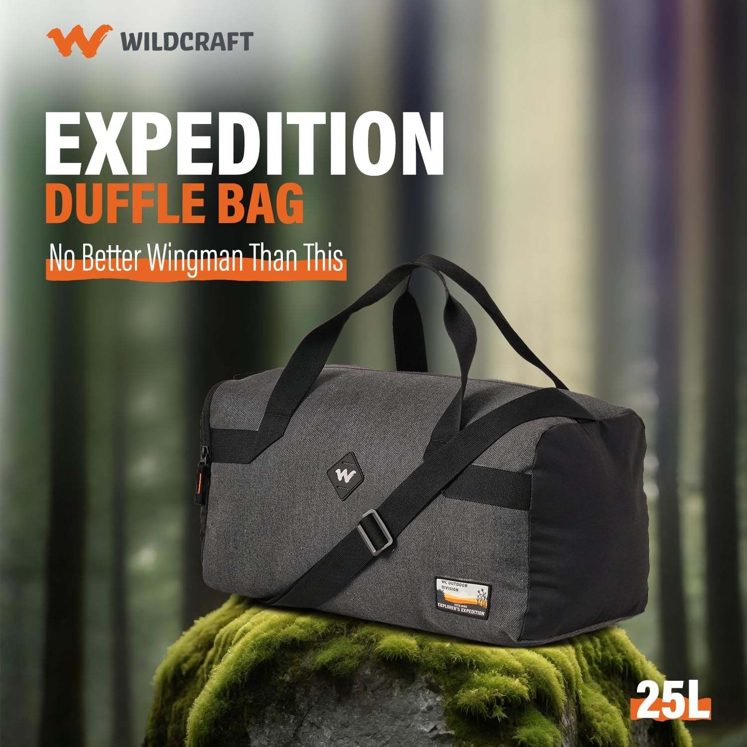 Wildcraft Polyester Backpack for Mens & Womens Expedition_ DUF 25 Duffels Backpack | Unisex Backpack (Blue_Twill, 30 Liter)