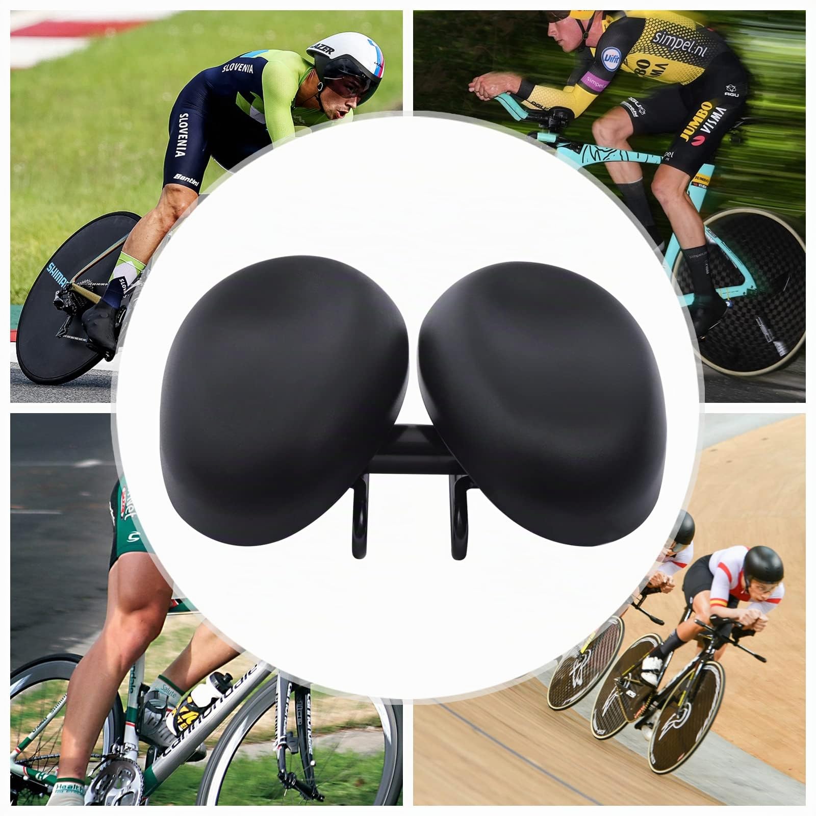 Sella Bici Confortevole - Assorbimento degli Urti - Cuscino Sedile Ergonomico Extra Large - Grande Cuscino di Decompressione - con Doppia Molla - per Mountain Bike, Bici da Strada e Bici da Trekking