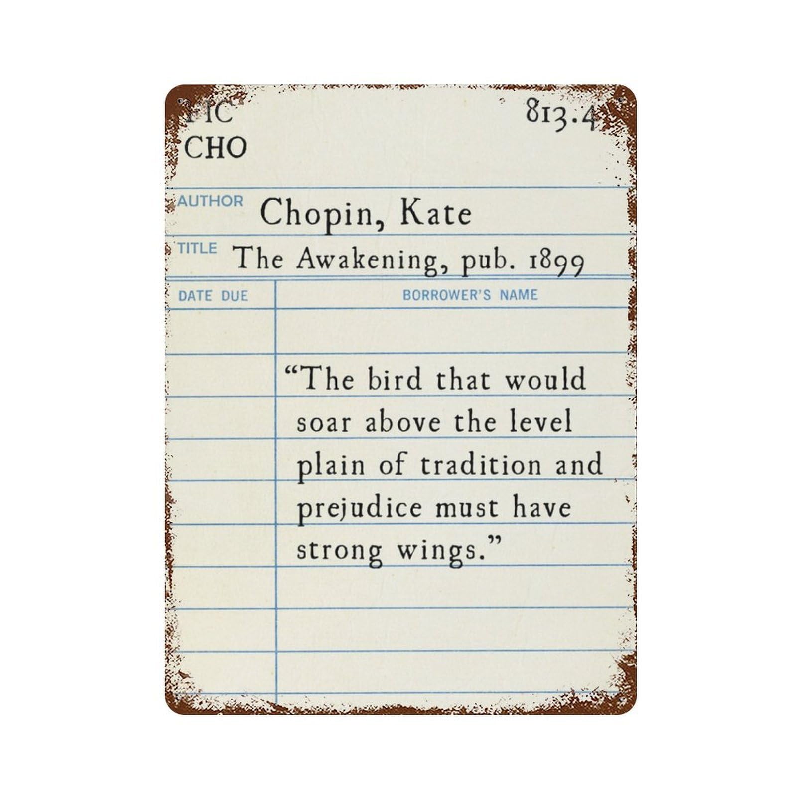 xiaoxiaoshen Quote Kate Chopin The Awakening Wall Decor Art Metal Tin Poster Modern Home Decor Art Home Bar Shop Decorations Vintage Sign 40x30cm