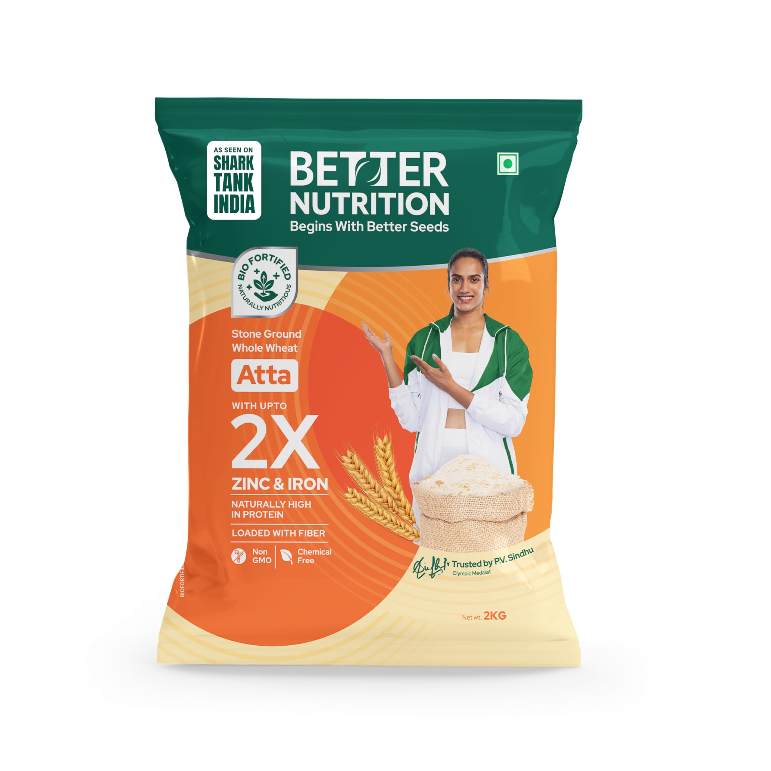 Better Nutrition Biofortified 2kg Atta | Nutritious, Healthy, 100% Whole Wheat Flour | High in Iron, Zinc, Fiber, and Protein | NO Additives | 100% Natural-image-21