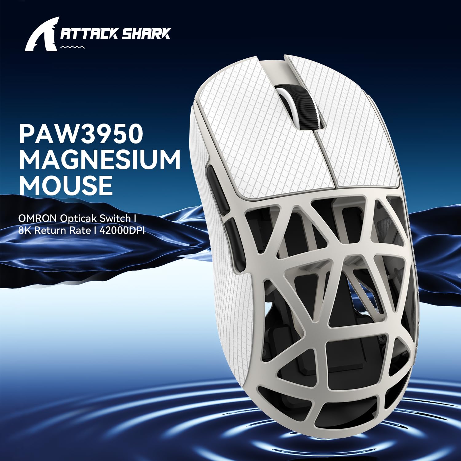 新品Magnesium Gaming Mouse 本体 8K PAW3950HS WLMOUSE Presents