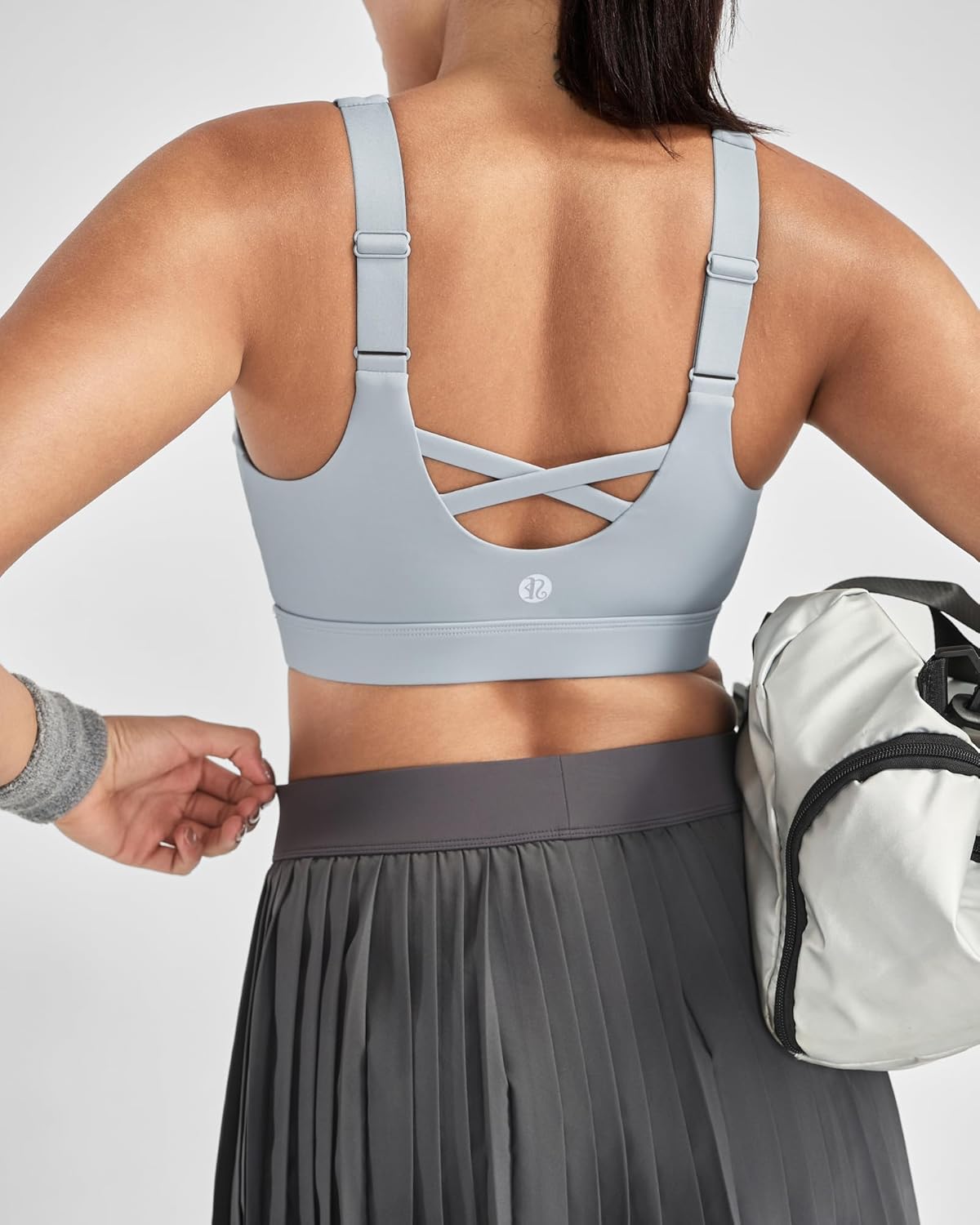 RUNNING GIRL Sports Bras for Women High Support, Adjustable Straps High Impact Sports Bras with Sewn in Pads Workout Bra - Image 4