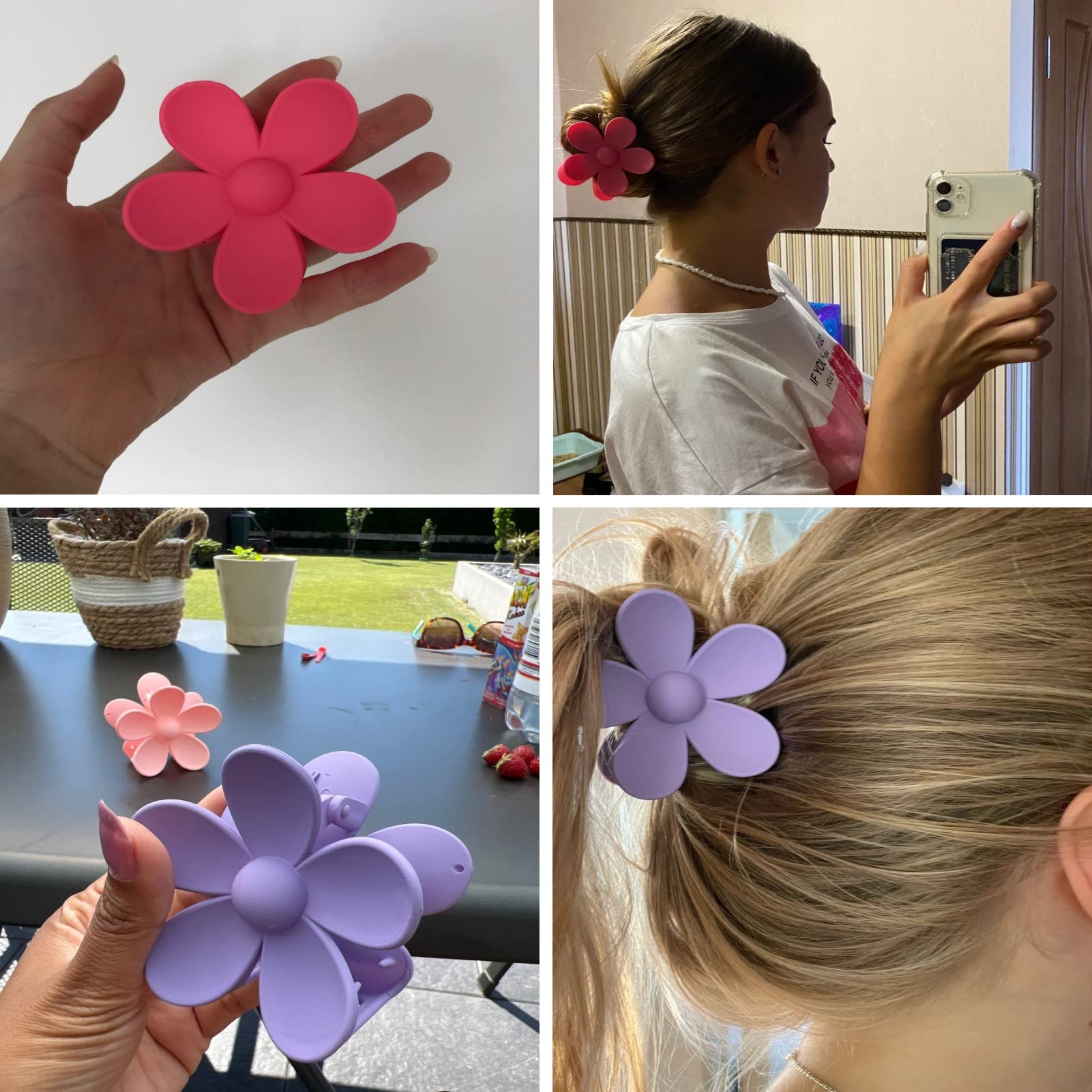 40 Pinces à Cheveux Fille – Fleurs, Fruits, Arcs, Arc-en-Ciel, Mignonnes & Colorées Sans Abîmer