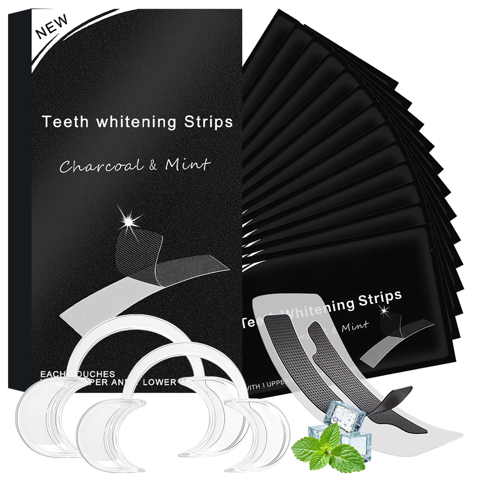 28 Strisce Strisce Sbiancanti Denti Sbiancante Dentale,14 coppie Kit nastro Sbiancamento dentale,Sbiancanti Denti,Rapid White Kit Sbiancante,Con ausiliario strumento