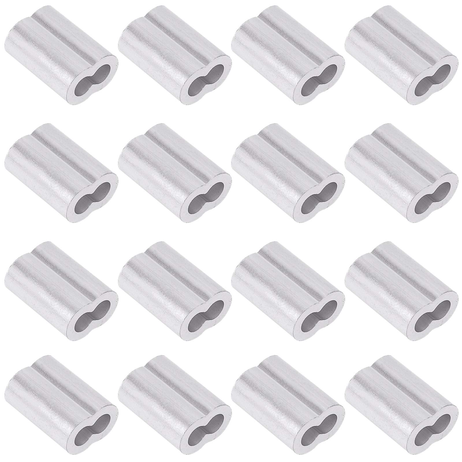 Swpeet 100Pcs 5/32" - 4mm Aluminum Crimping Loop Sleeve for Wire Rope and Cable or Anything Else Require Strong Cable