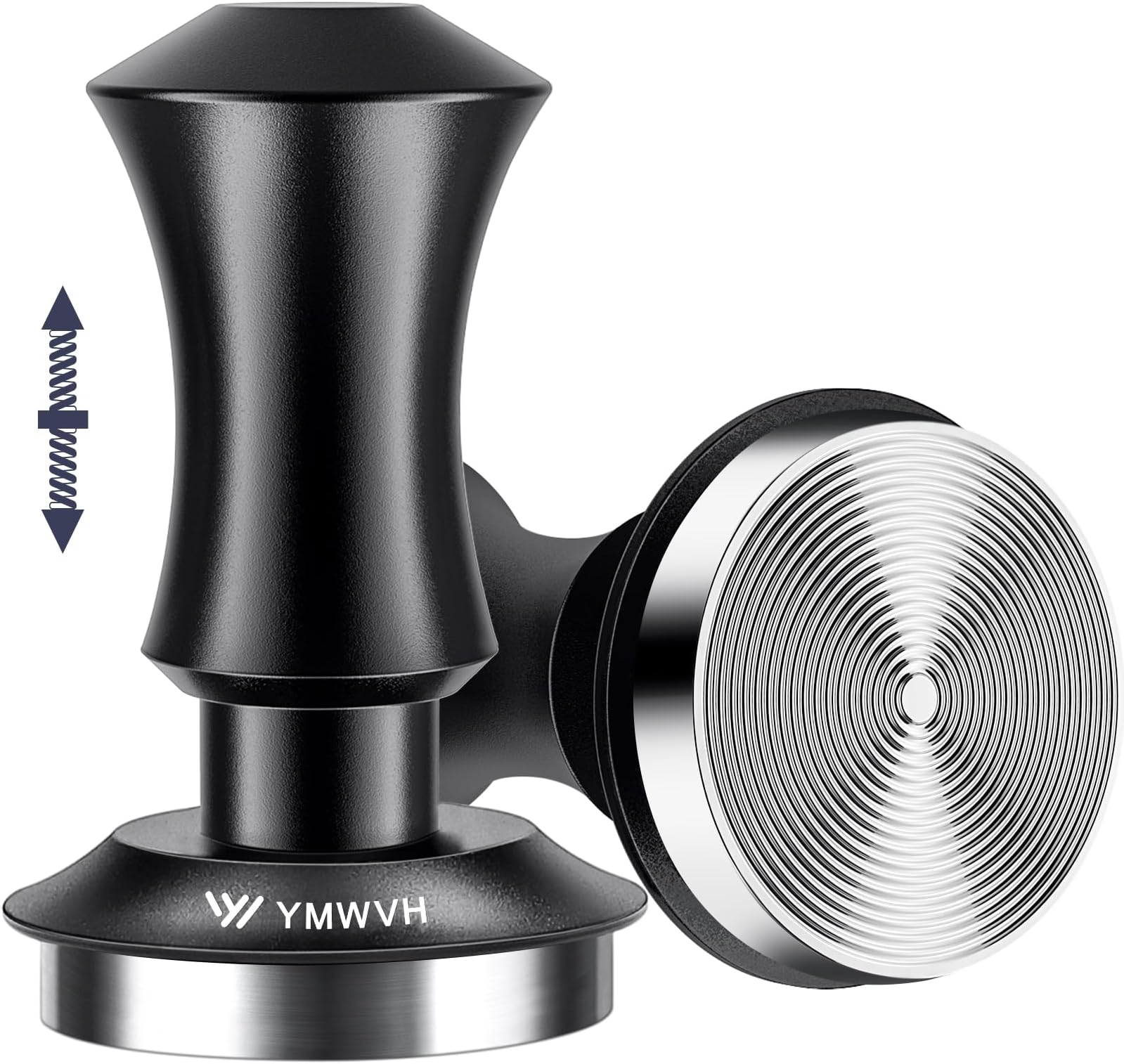 Coffee Tamper with Base Ripple 58.3 mm, Stainless Steel Espresso Tamper with 30 lbs Contact Pressure, Barista Stamp Coffee Press for 58 mm Bottomless Portafilter