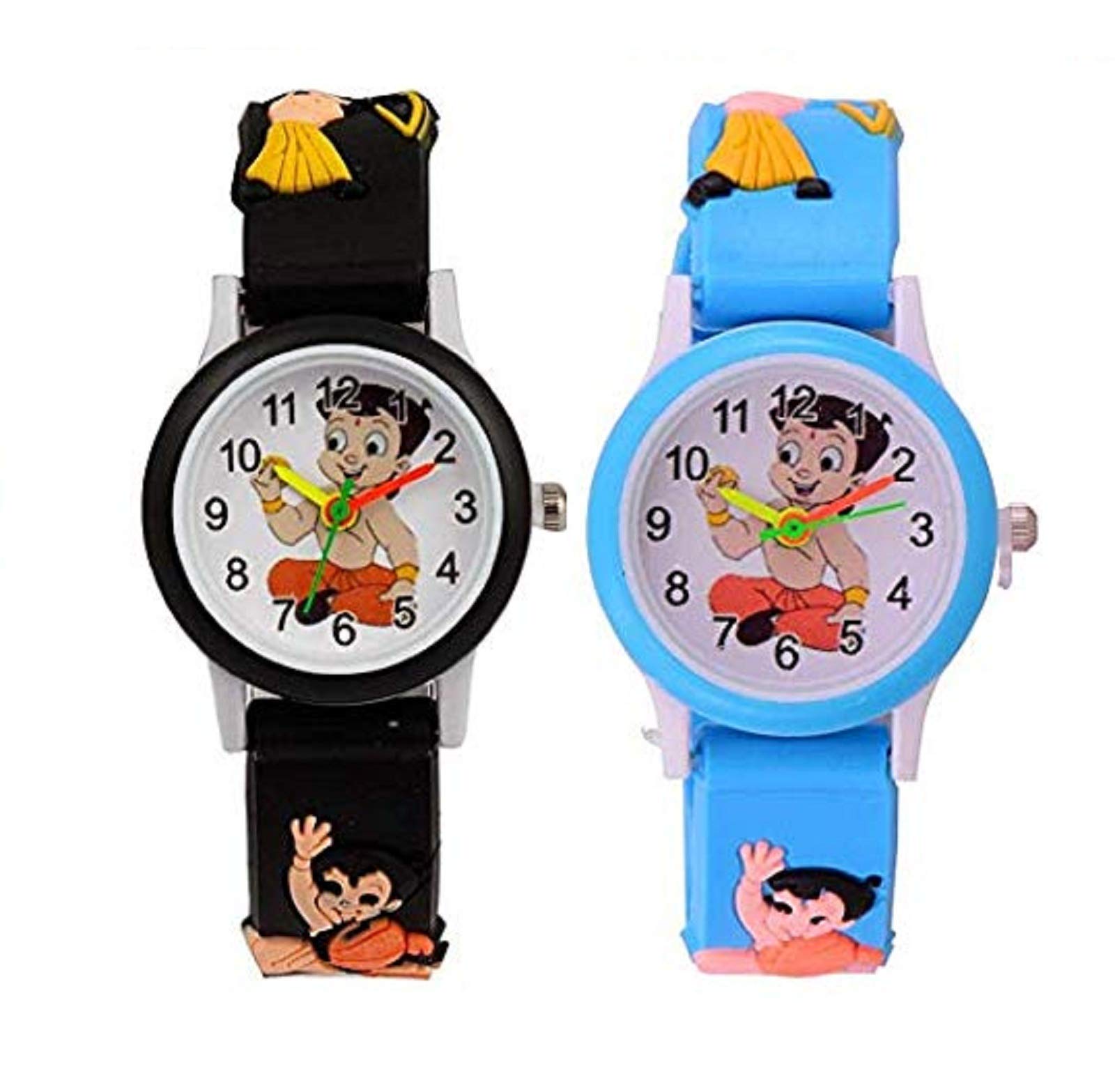 pass pass Black & Sky Blue Rubber Band Analogue Kids Watches Combo for Boys. (Pack-2) (B084VTL32R) Amazon Price History, Amazon Price Tracker