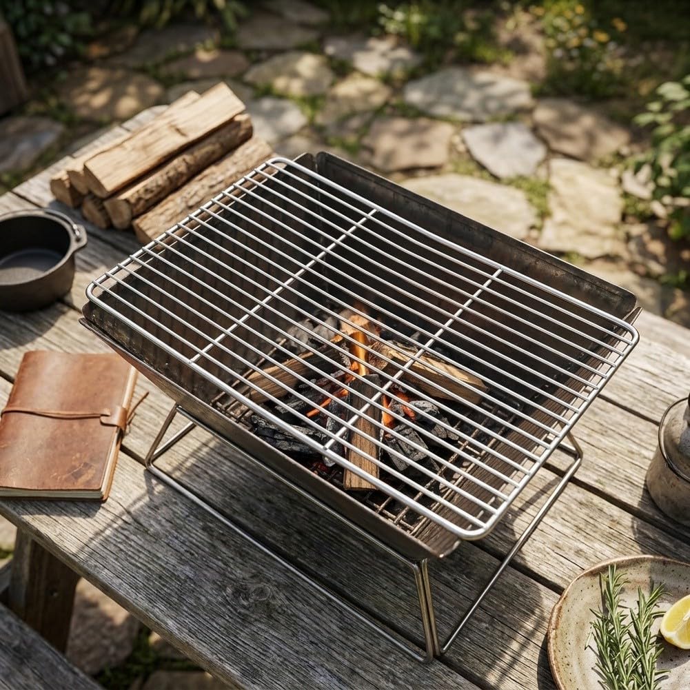 Juego Rejillas Barbacoa para acero 45x26cm Juego Rejillas Barbacoa