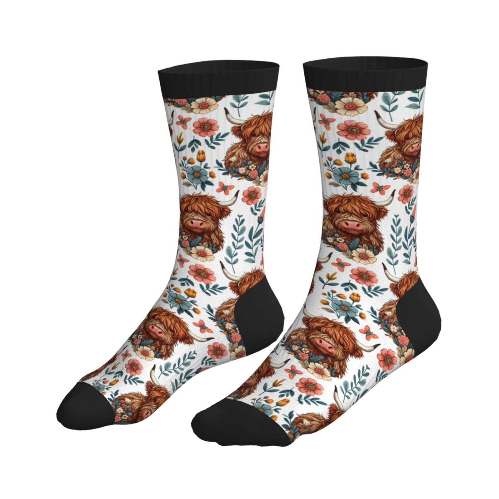 Calcetines de media pantorrilla, informales, divertidos, para mujeres, hombres, adolescentes, regalo (impresión 3D)